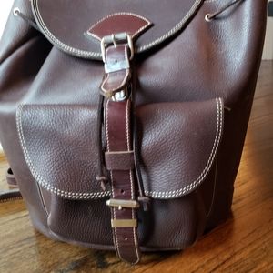 Vintage ROOTS leather backpack